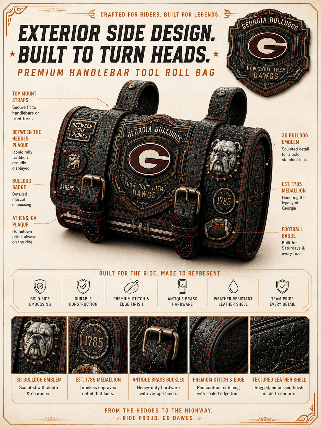 GGBD Premium Vintage Motorcycle Bag NTNA