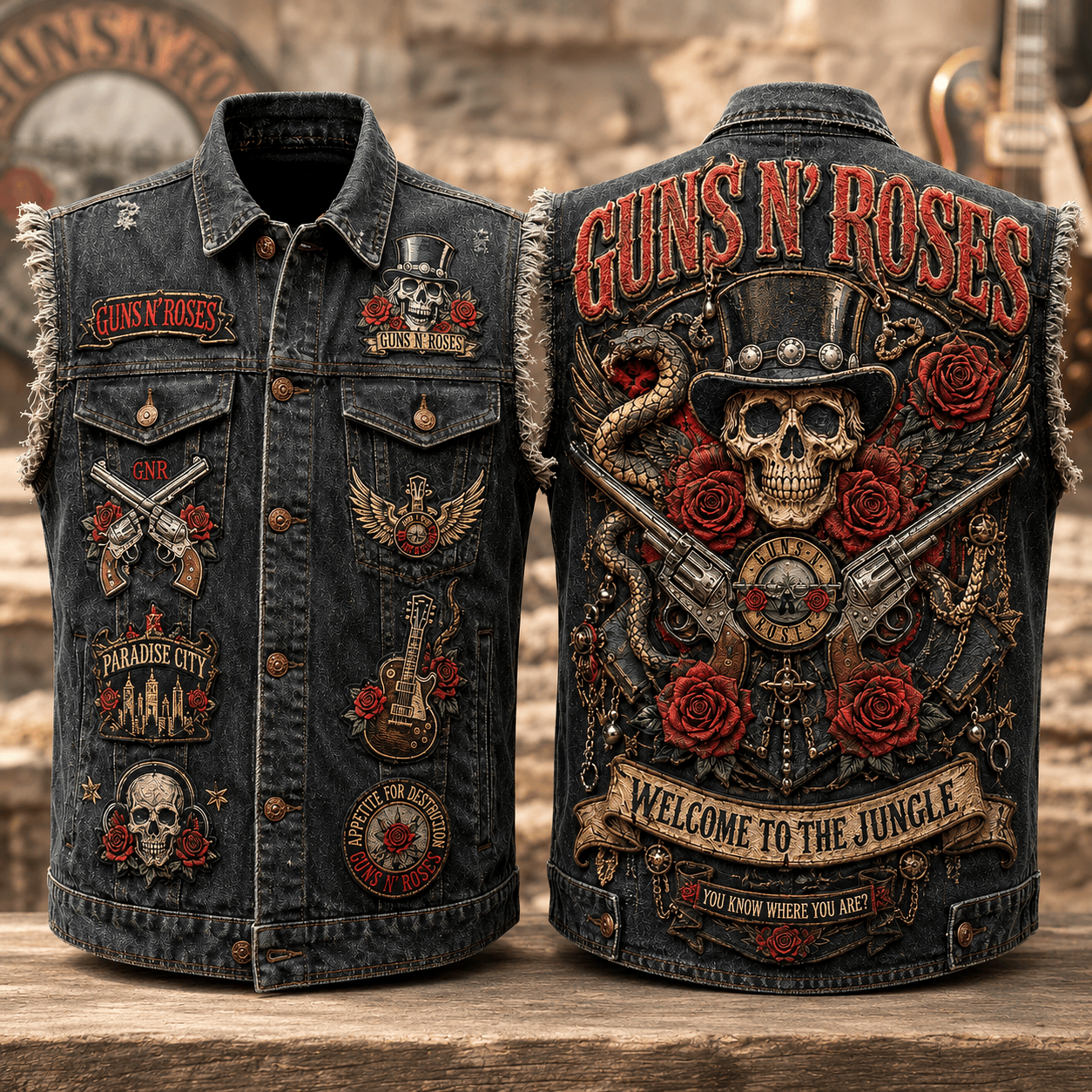GNR PREMIUM DENIM VEST LNTH