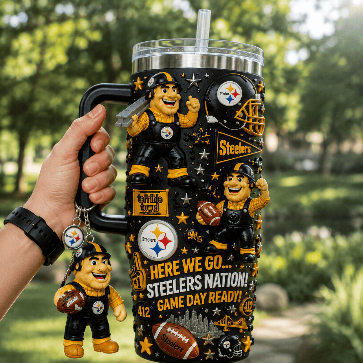 PBS 40oz Tumbler With Handle DNBN