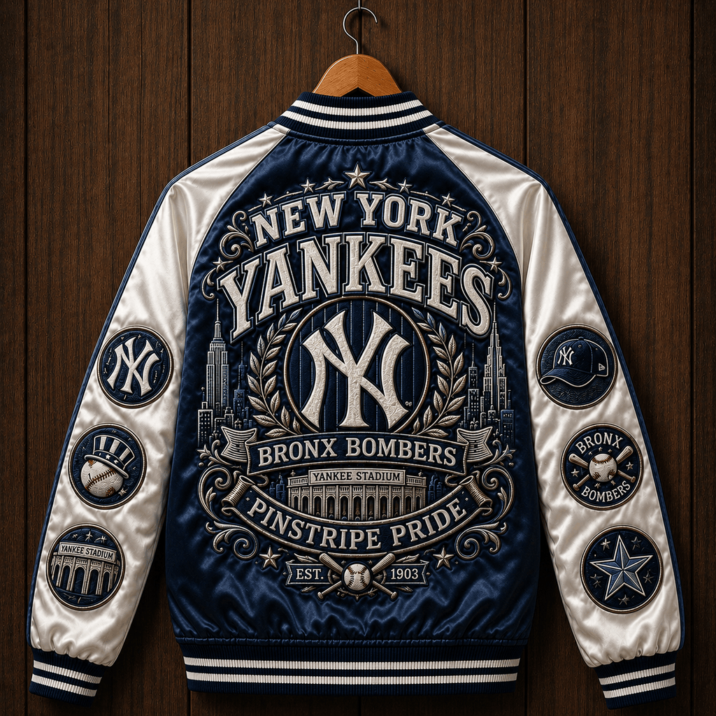 PREMIUM NYY SATIN BASEBALL JACKET NTNA
